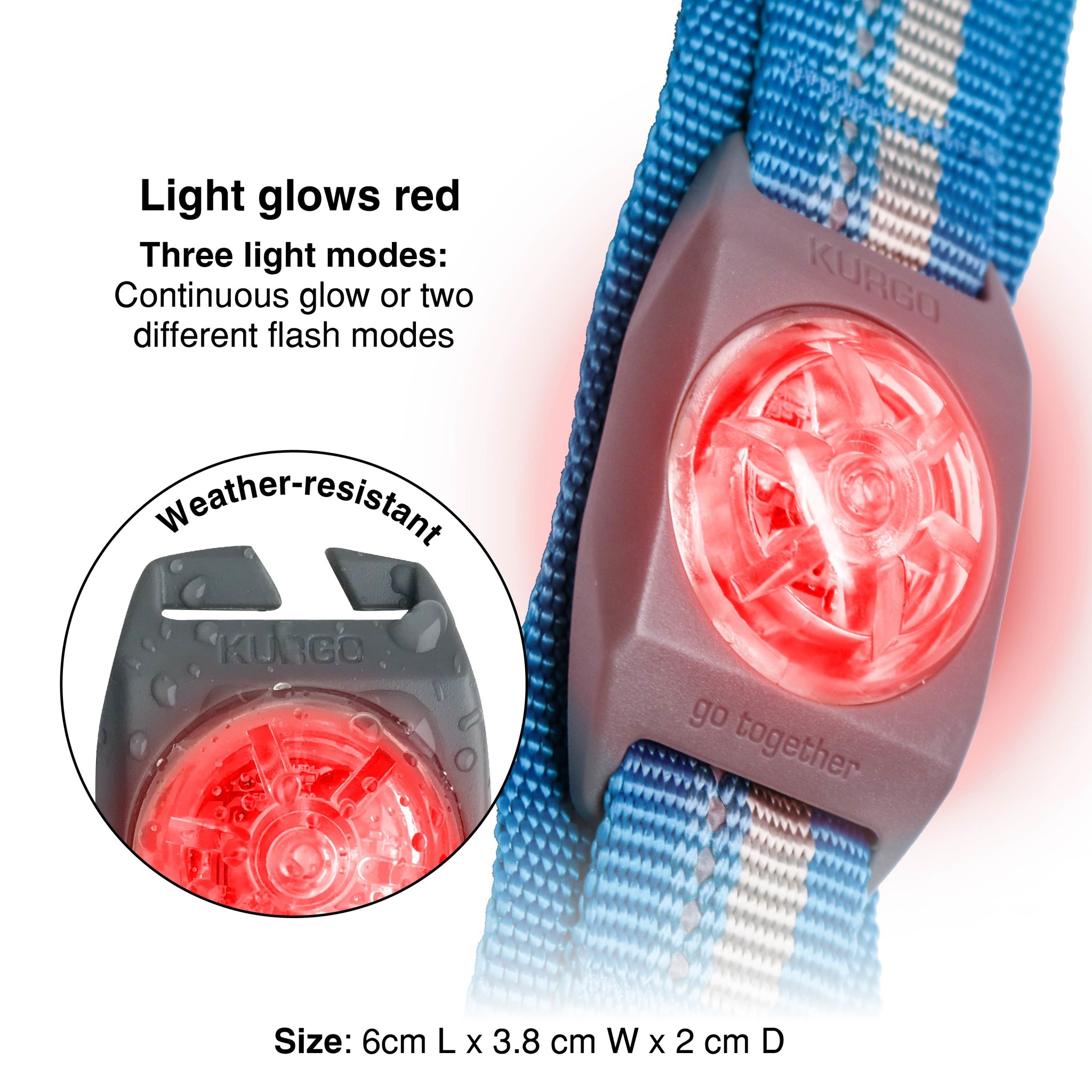 Kurgo hondenlamp Kurgo RSG Molle Dog LED Light – Rood