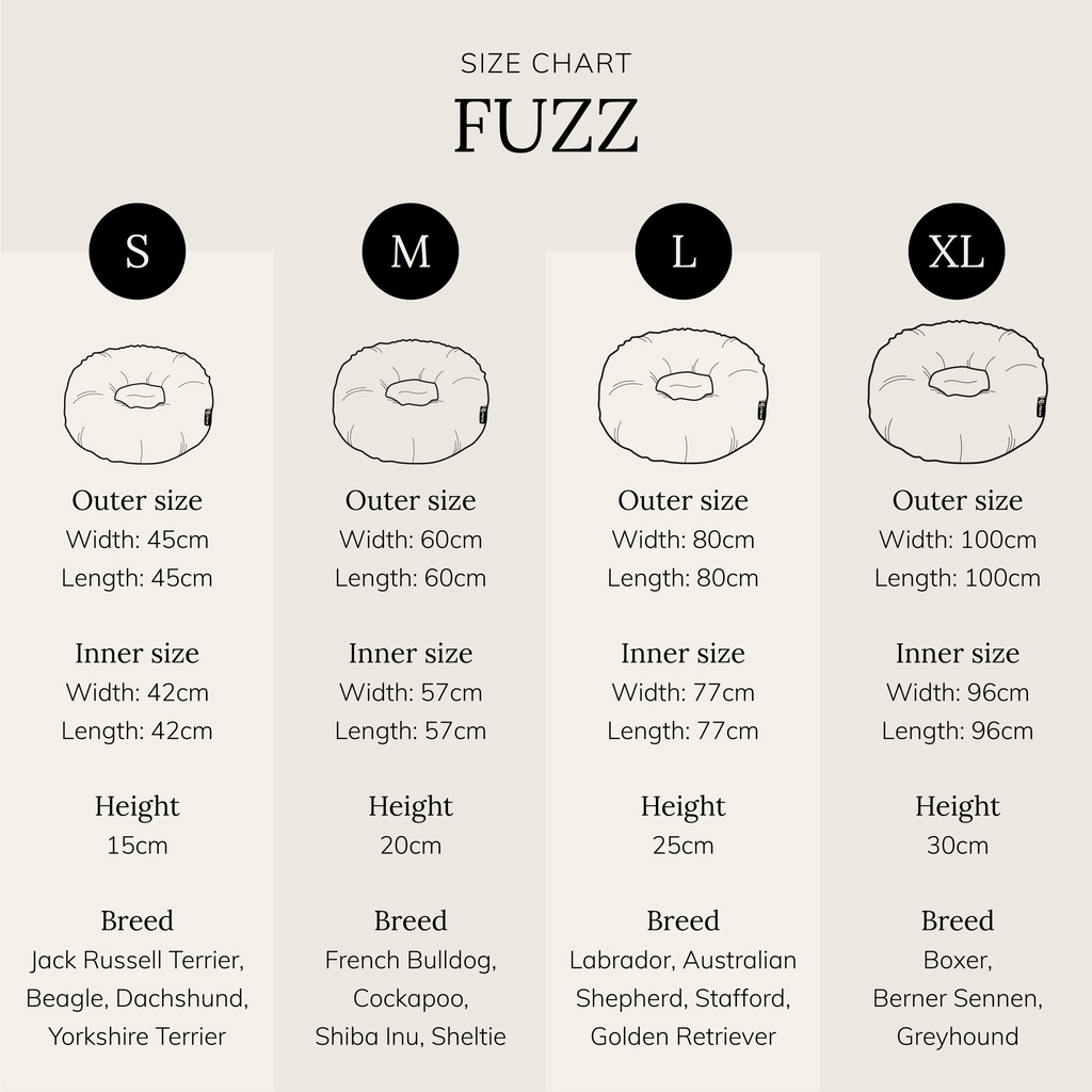 District 70 FUZZ | Donkergrijs, Maat Large - Ø80 cm