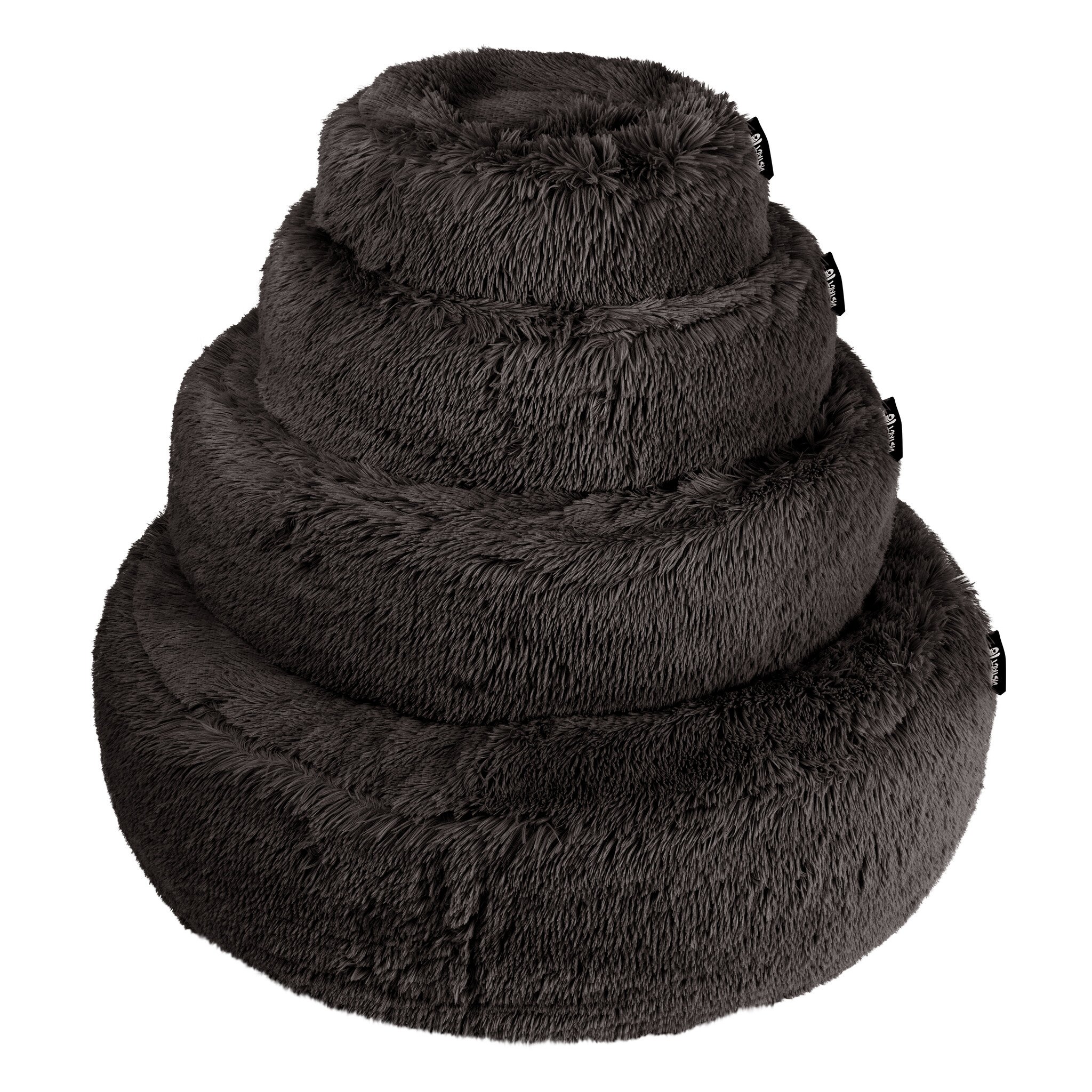 District 70 hondenmand Fluffy FUZZ 2.0 Ø80 cm – Donkergrijs