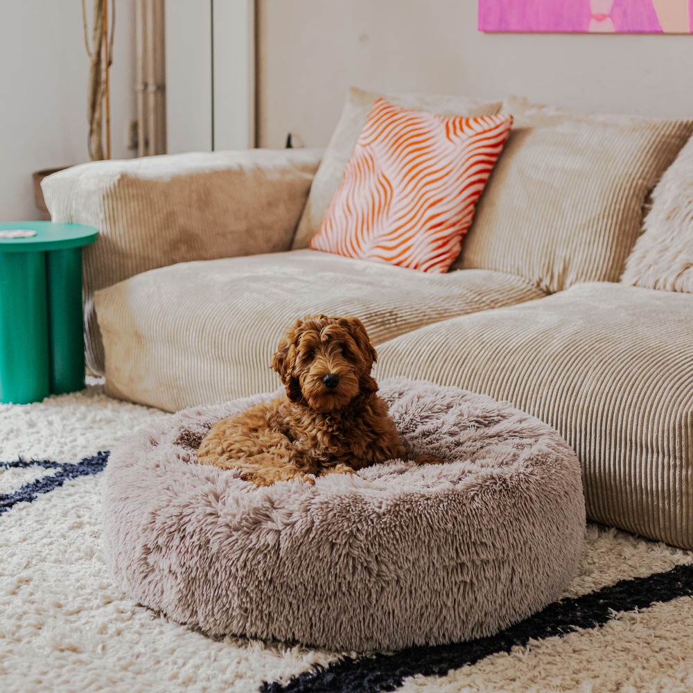 District 70 hondenmand Fluffy FUZZ 2.0 Ø80 cm – Zand