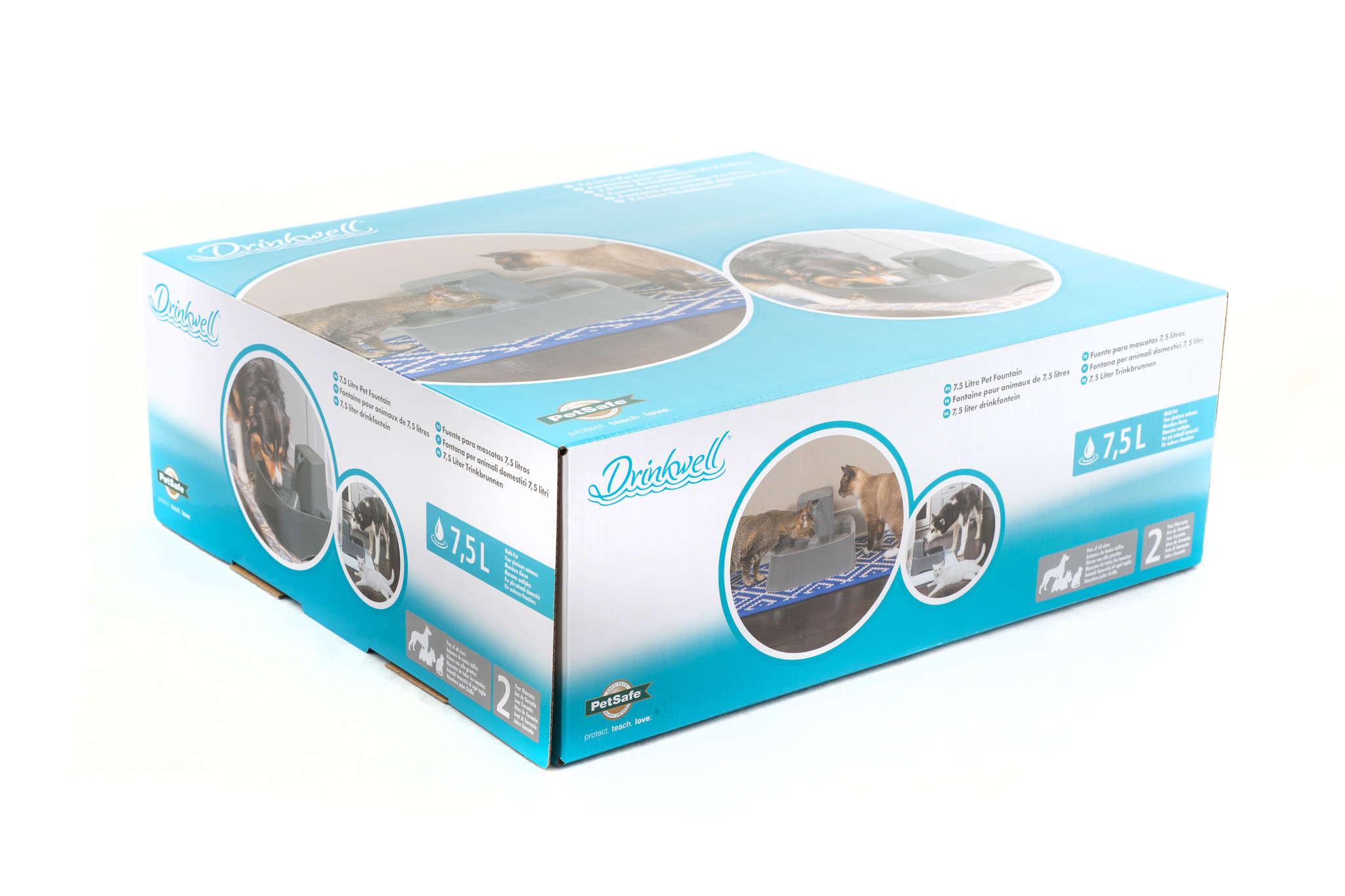 Drinkwell Trinkbrunnen 7,5 L - Einstellbarer Wasserdurchfluss