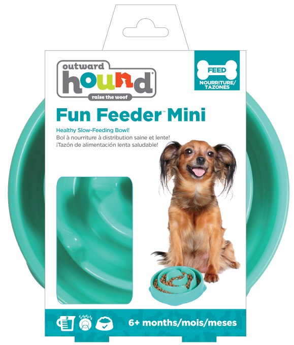 Outward Hound Fun Feeder Slo Bowl 2 cups – Turquoise