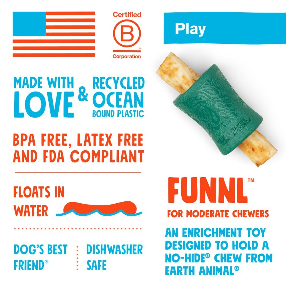 West Paw Seaflex Funnl™ | Puzzel & verrijkend hondenspeelgoed Tropic Red