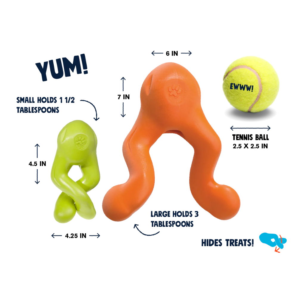 West Paw Zogoflex Tizzi | Tangerine Oranje, Large 16,5 cm