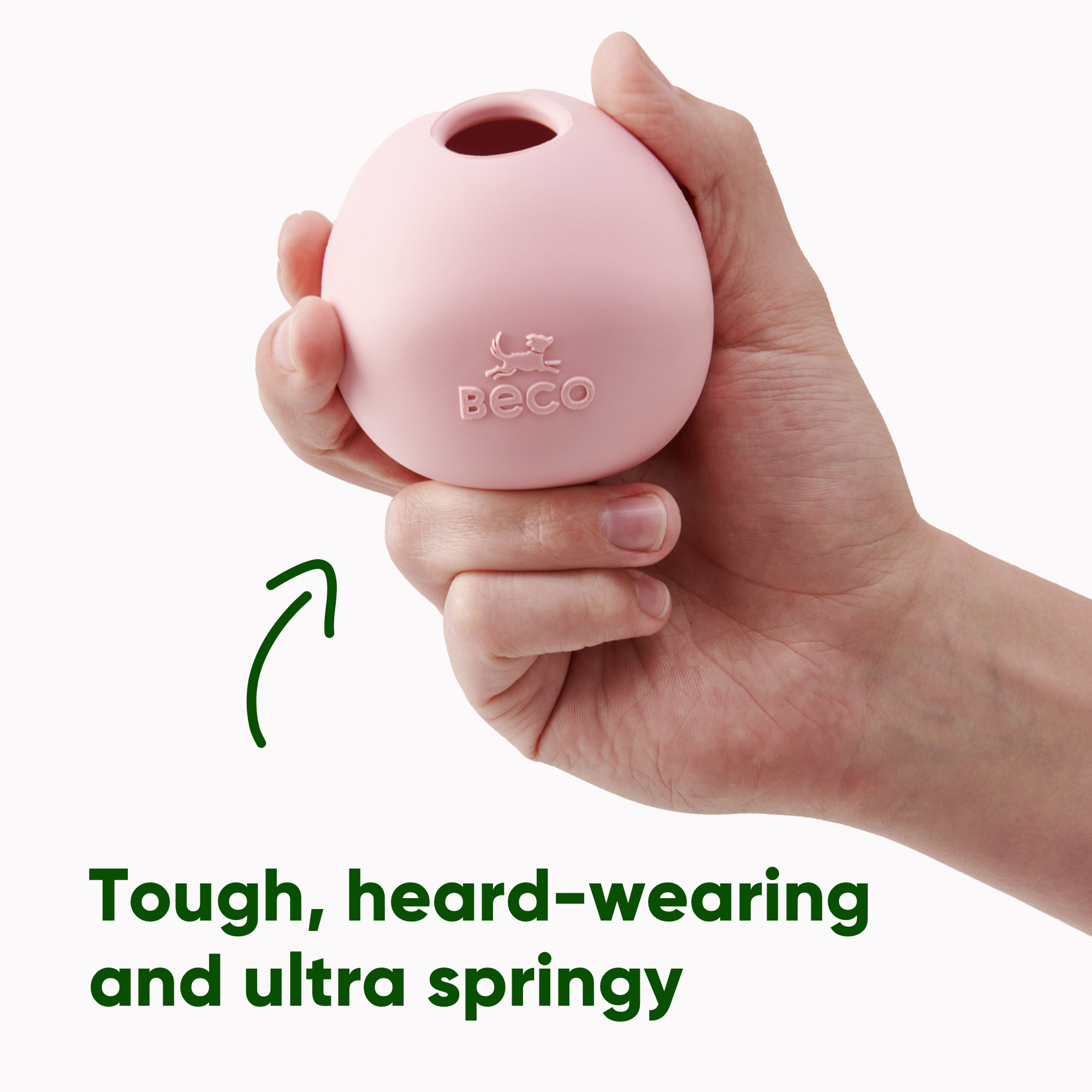 Beco Wobble Ball Roze - Stuiterbal van Natuurlijk Rubber