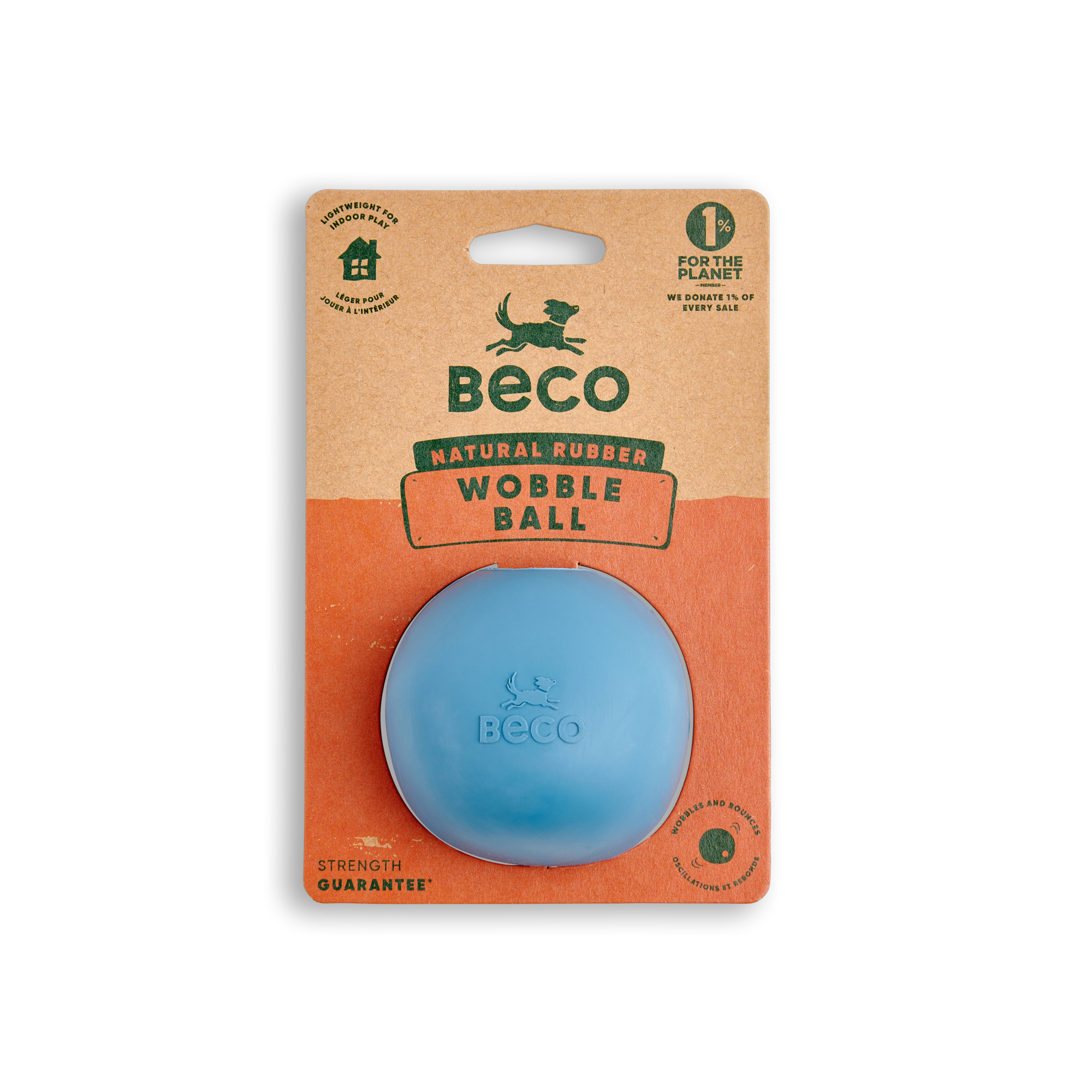 Beco Wobble Ball Roze - Stuiterbal van Natuurlijk Rubber