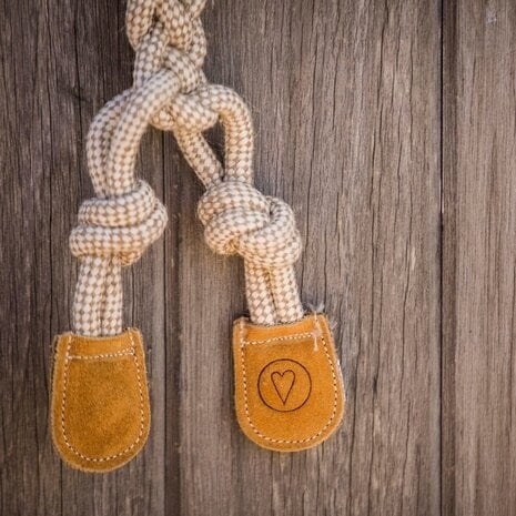 HuggleHounds® hondenspeeltje Rope Knotties™ Konijn L/XL – Natuurlijke materialen