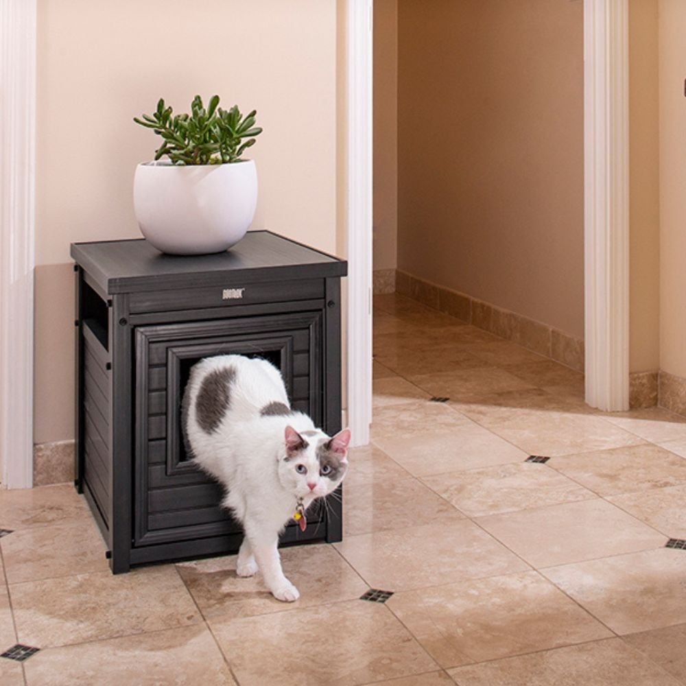 New Age Pet Kattentoilet Litter Loo – Espresso Bijzettafel