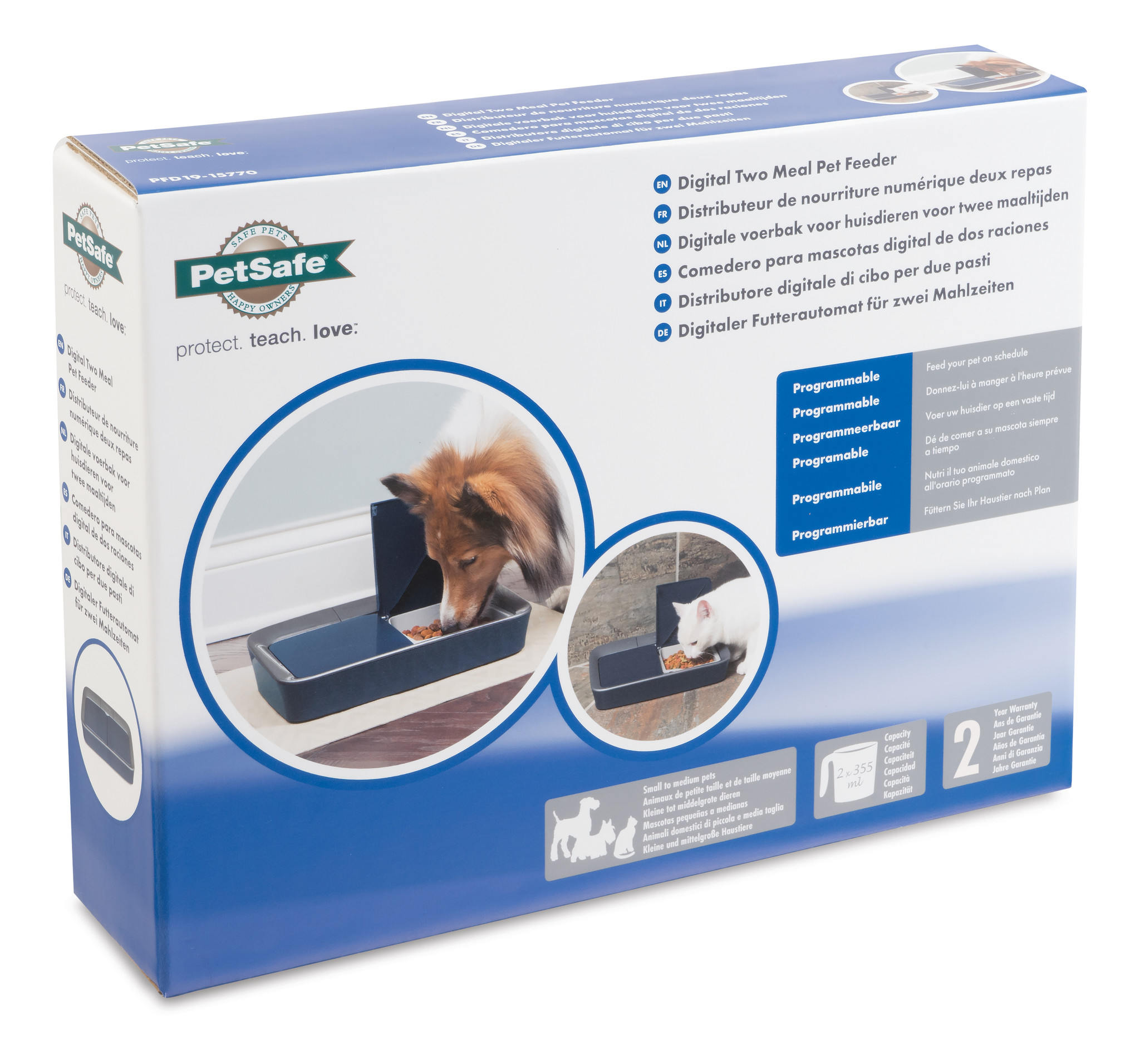 PetSafe Digitale Voerautomaat 2 Maaltijden – Geschikt voor Katten en Kleine Honden