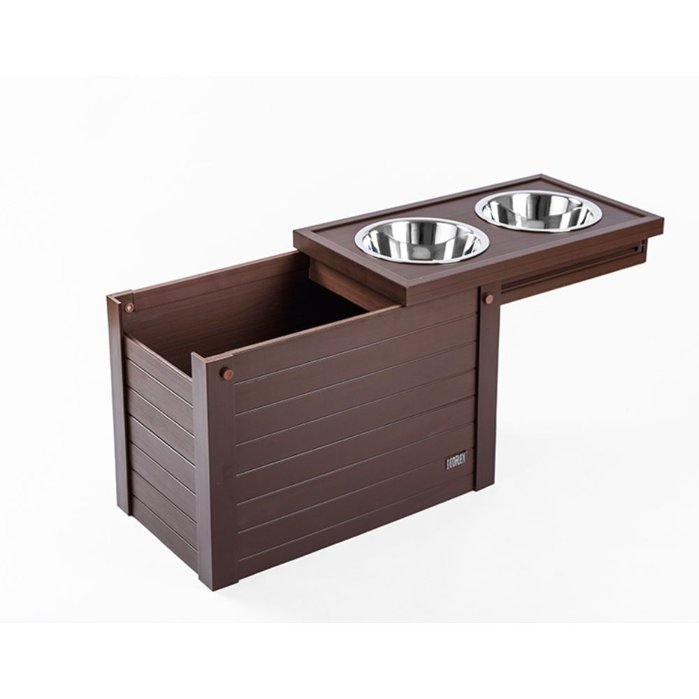 New Age Pet verhoogde voerbak Piedmont Diner XL 41×22 cm – Russet