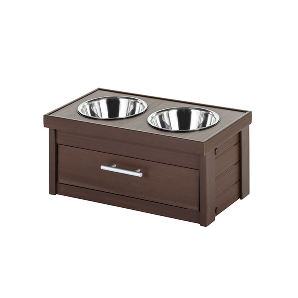 New Age Pet Piedmont Diner S – voerbakstandaard Russet voor kleine honden