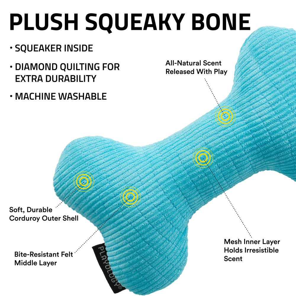Plush Squeaky Bone - Peanut Butter - Medium