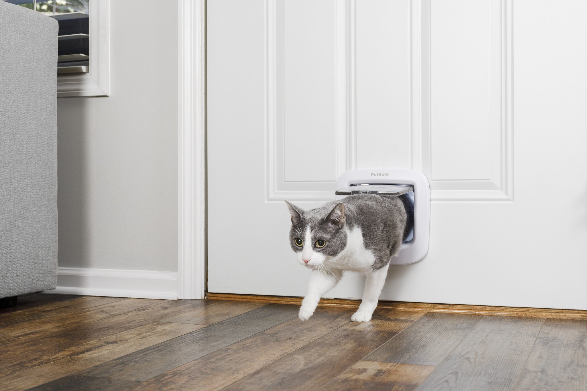 PetSafe Kattenluik Handmatig Wit – 4-standenvergrendeling