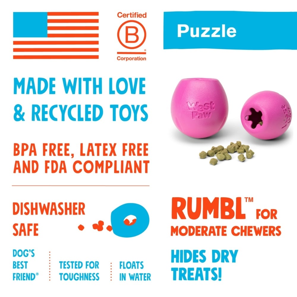 West Paw Zogoflex Echo Rumbl honden speelgoed Large – Dandelion Geel