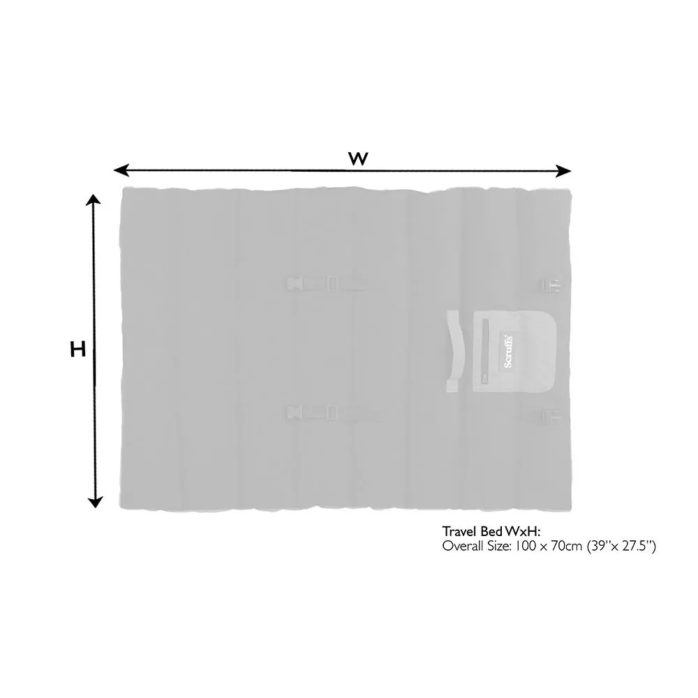 Scruffs hondenreisbed Expedition Roll Up 100×70 cm – Storm Grey