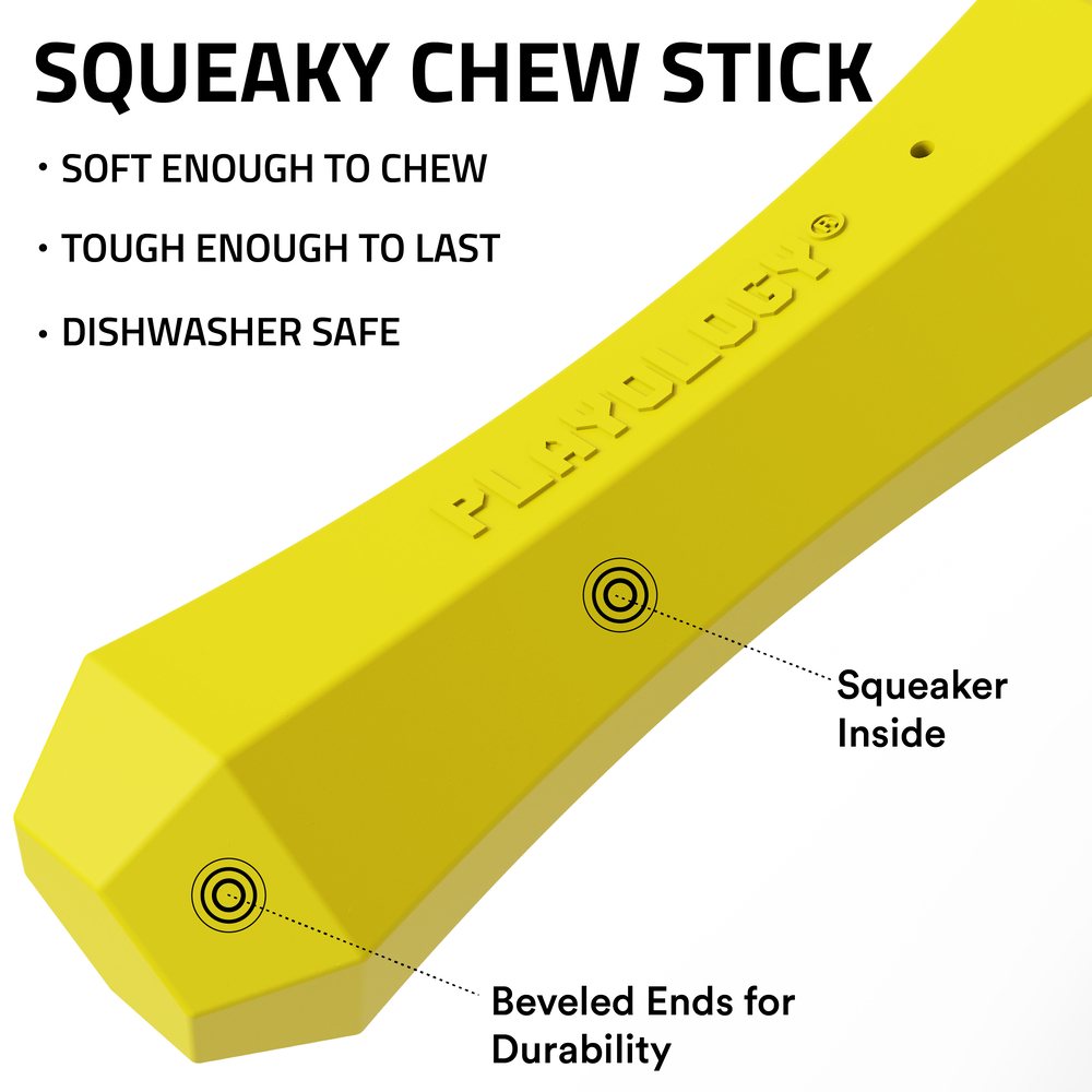 Playology Squeaky Chew Stick kauwspeeltje met pieper