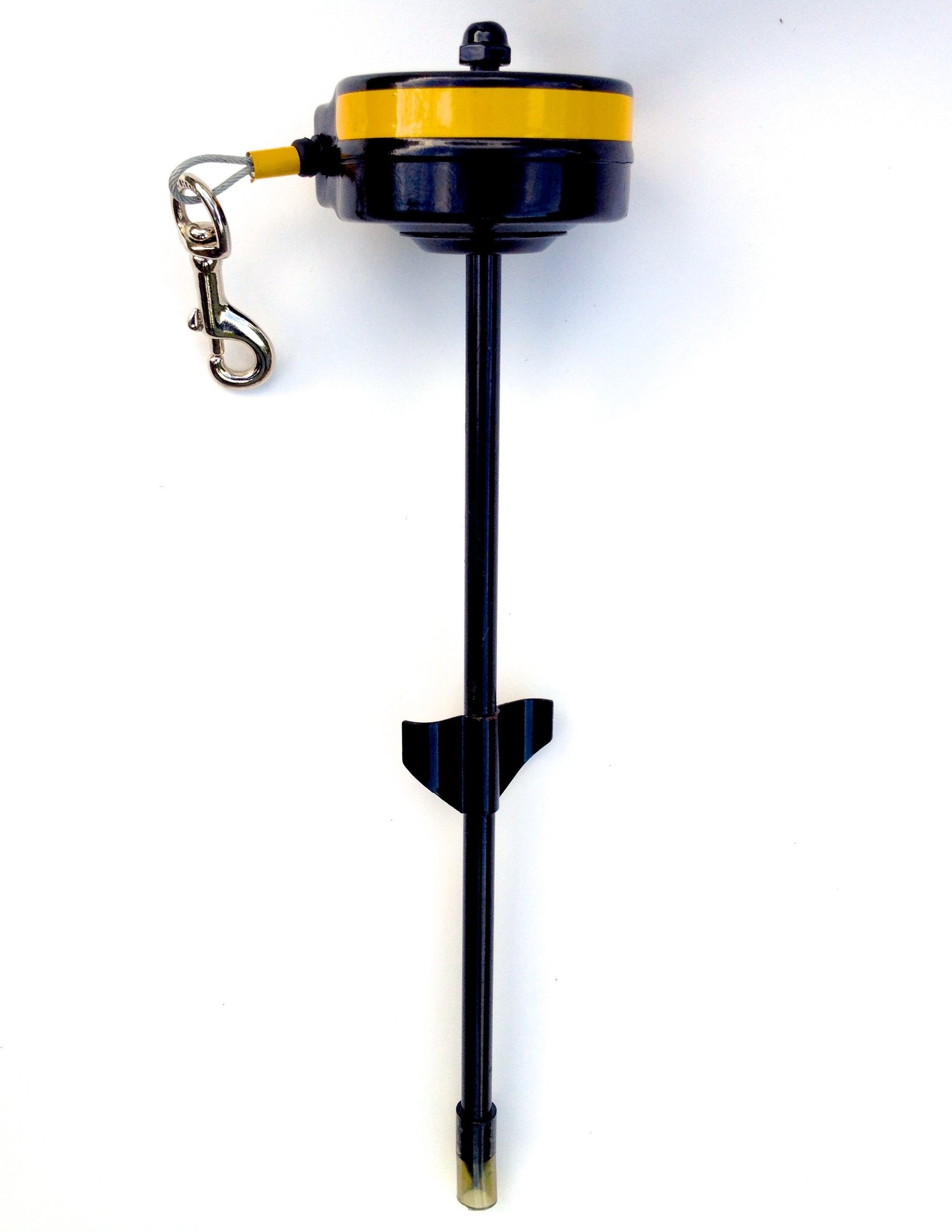 Einziehbare Aufrollleine mit Erdpin - Small - 4,5 m / Gelb