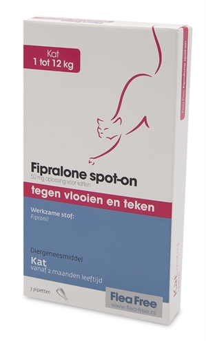 EXIL Vlooienbestrijdingspipet Fipralone Spot-On Kat 3x pipet – Voorjaar