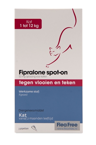 EXIL Vlooienbestrijdingspipet Fipralone Spot-On Kat 3x pipet – Voorjaar