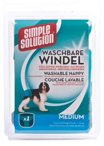 SIMPLE SOLUTION Wasbare hondenluier zeer absorberend, lichtgewicht - M 38-58 cm (7-16 kg)
