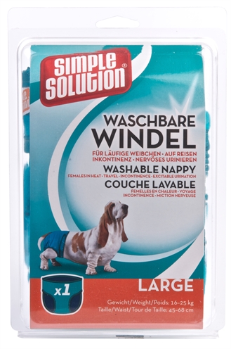 SIMPLE SOLUTION Wasbare hondenluier | Zeer absorberend, licht materiaal - L 45-68 cm (16-25 kg)