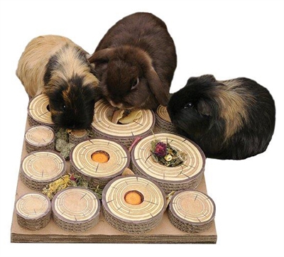 ROSEWOOD Konijn Speelgoed Maze-a-Log 30×30 cm – Eetbaar Karton