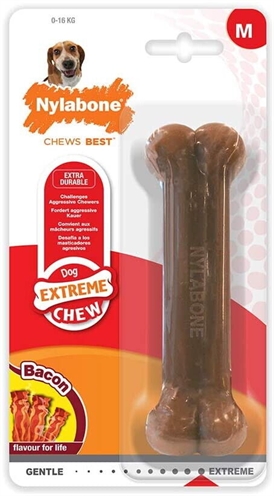 NYLABONE DURA CHEW | Harde Bijters tot 16 kg - Baconsmaak