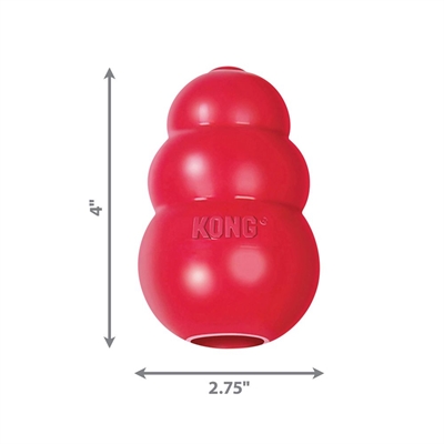 KONG honden speelgoed KONG CLASSIC ROOD LARGE 7×7×10 cm – duurzaam