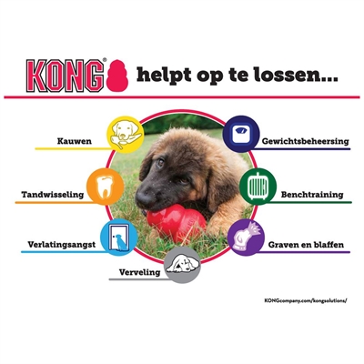 KONG honden speelgoed KONG CLASSIC ROOD LARGE 7×7×10 cm – duurzaam