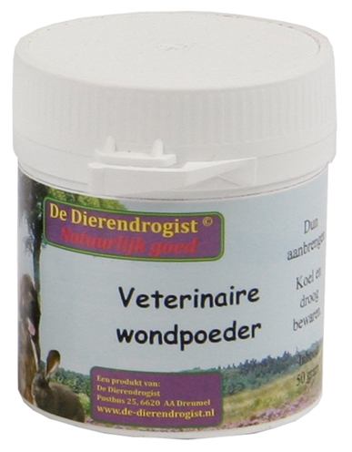 Dierendrogist Veterinaire Wondpoeder 50 gr – Behandeling Hond/Kat