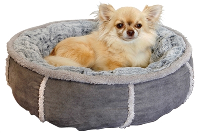 ROSEWOOD Hondenmand Pluche Donut Grijs 51×51 cm – Luxe comfortabel