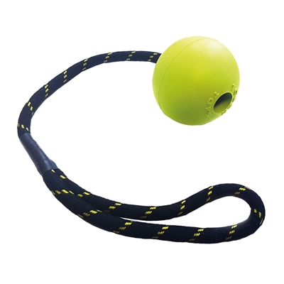 HAPPY PET Hondenbal Tough Toys Floater - Drijvend natuurrubber met touwhandvat | Assorti - M 37,5x5x5 cm