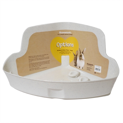 ROSEWOOD Konijnenhoektoilet Crème 42×30×21 cm – Handig voor grotere knaagdieren