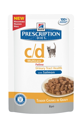 HILL'S Feline C/D Multicare Zalm 12x85 gr – Blikvoer voor Katten