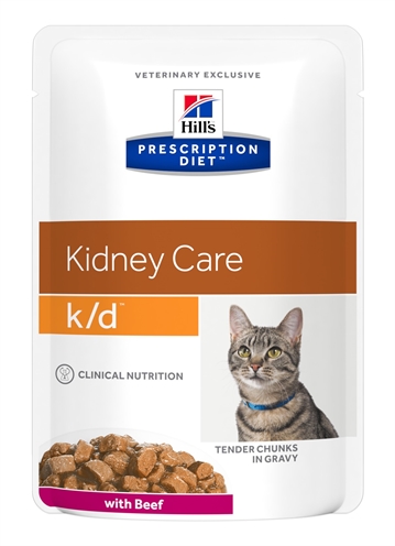 HILL'S PRESCRIPTION DIET kattenvoer Feline K/D Rund 12x85 gr – natvoer