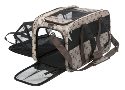 TRIXIE Hondendraagtas Maxima Beige/Bruin 54×33×32 cm – Jacquard