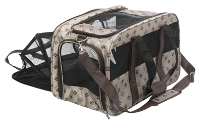 TRIXIE Hondendraagtas Maxima Beige/Bruin 54×33×32 cm – Jacquard