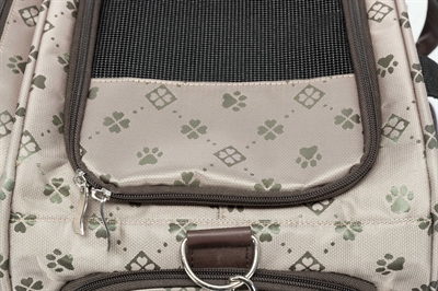 TRIXIE Hondendraagtas Maxima Beige/Bruin 54×33×32 cm – Jacquard