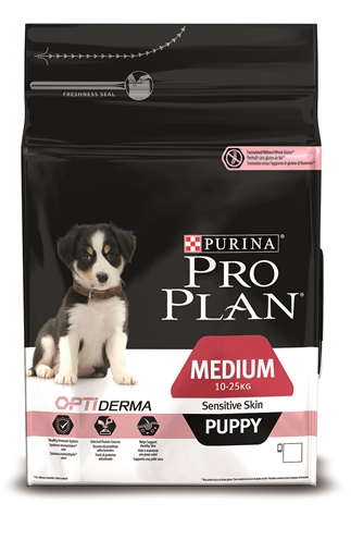 PRO PLAN Puppy voeding PRO PLAN PUPPY MEDIUM SENSITIVE SKIN 3 KG – Zalm
