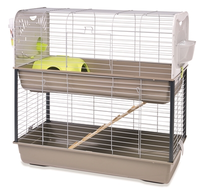 SAVIC Knaagdierkooi Caesar 3 Dubbel 100×50 cm – Taupe