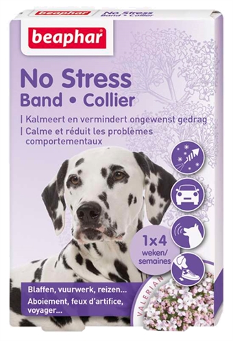 BEAPHAR No Stress Halsband Hond 65 cm – Kalmerend Effect Valeriaan