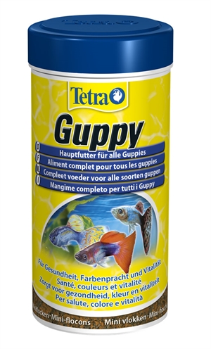 TETRA Guppy Visvoer Vlokken - Compleet, spirulina & garnalen voor kleurboost - 250 ml