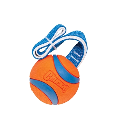 CHUCKIT Ultra Tug hondenbal 27×7×7 cm – blauw/wit en oranje/blauw