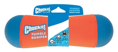 CHUCKIT Tumble Bumper – Hondenspeelgoed, stuitert onvoorspelbaar, drijft, goede grip - M 21 cm