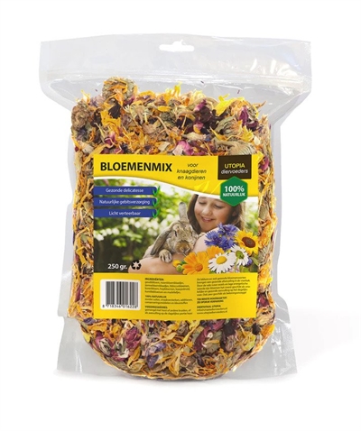 UTOPIA Bloemenmix 250 GR – 100% Natuurlijk voor Knaagdieren
