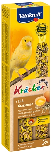 VITAKRAFT Kanarie Kracker Ei 2 in 1 – natuurlijke zaden en ei