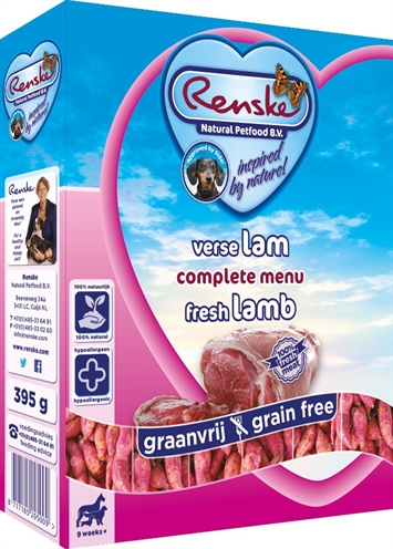 RENSKE hondenvoeding Vers Vlees Lam Graanvrij 10x395 GR – Glutenvrij