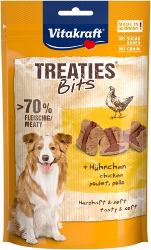 VITAKRAFT Treaties Bits Kip 120 gr – Zacht Vleeshapje voor Honden