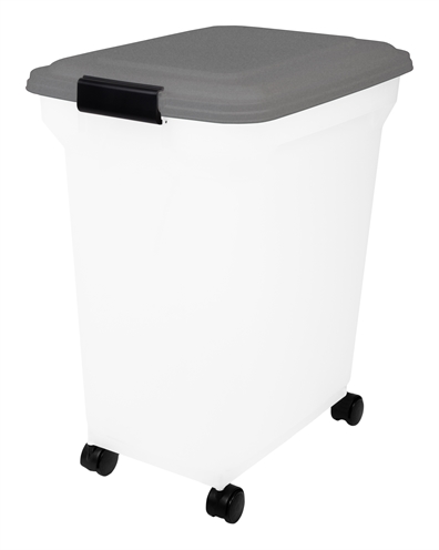 MERKLOOS voedselcontainer luchtdicht transparant/grijs 46×33,5 cm – 45 LTR
