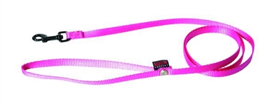 MARTIN Hondenriem Nylon Roze 120×1 cm – Comfortabele Looplijn